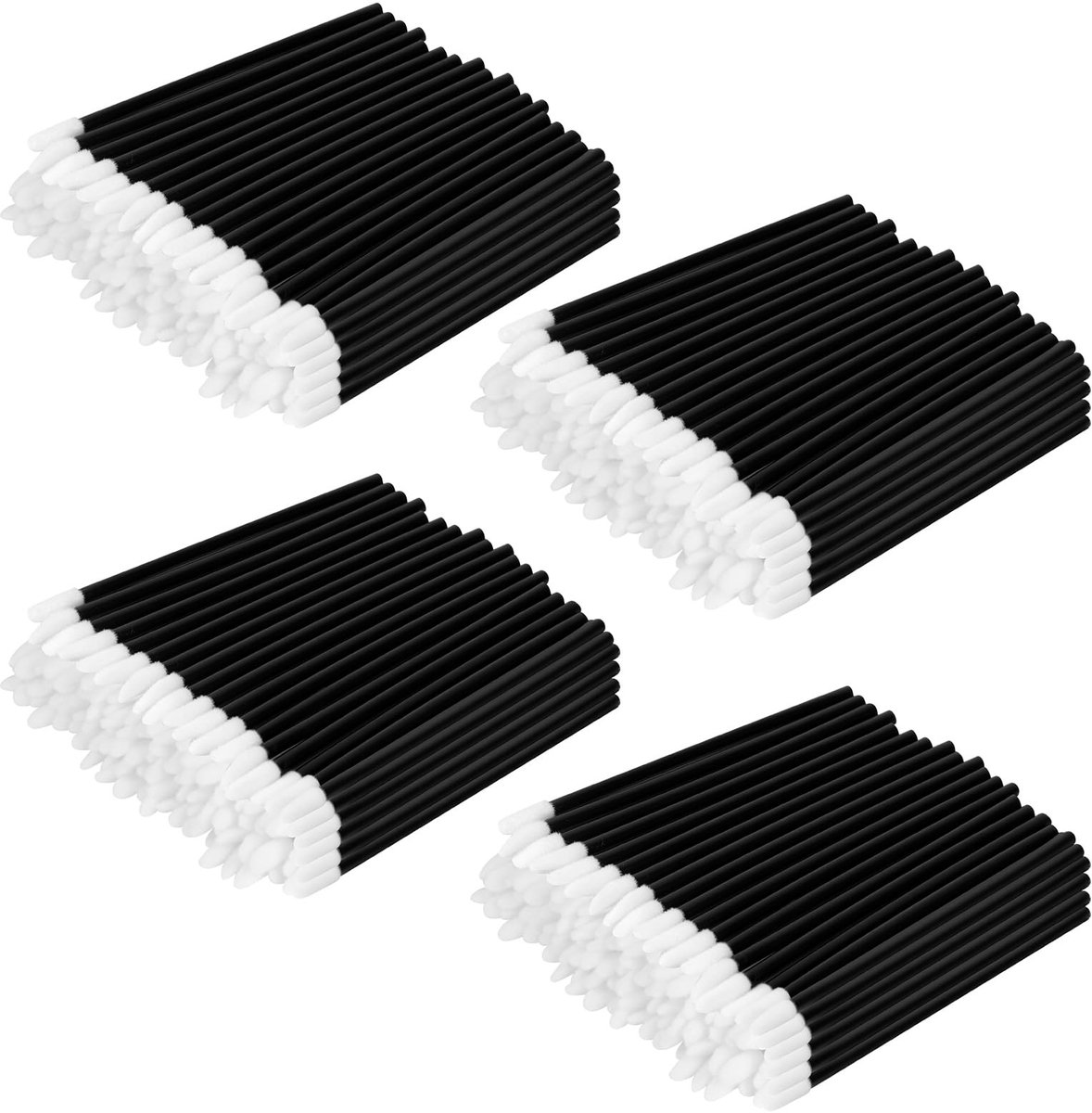 Solidchoice - Wegwerp Lippenborstels, 200 Stuks Zwarte Applicators voor Lippenstift