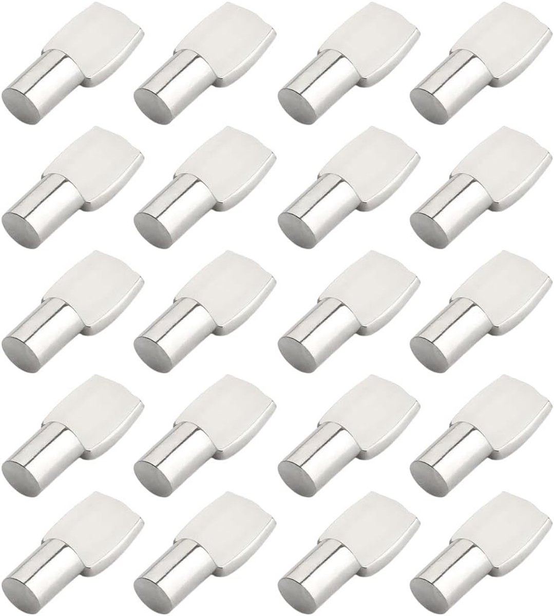 20 stuks metalen plankklemmen voor stevige plankondersteuning in kantoor en meubels, 5 mm x 19 mm