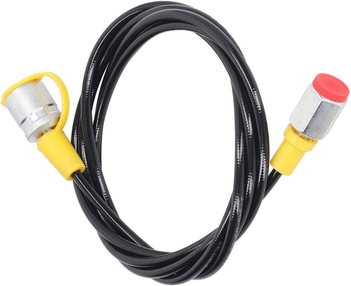 Hydraulische druktestslang 2m - 630 bar, M16 x 2 en 1/4 BSP, hoge druk, PU omhulsel, testkoppeling, veerbestendig