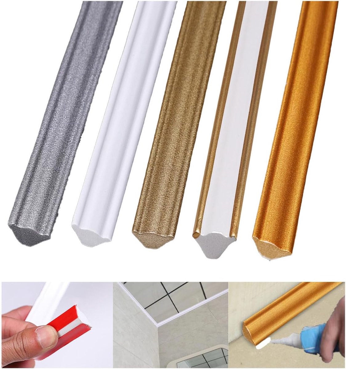 Corner moulding (S-silver-3M) - ShopVlot