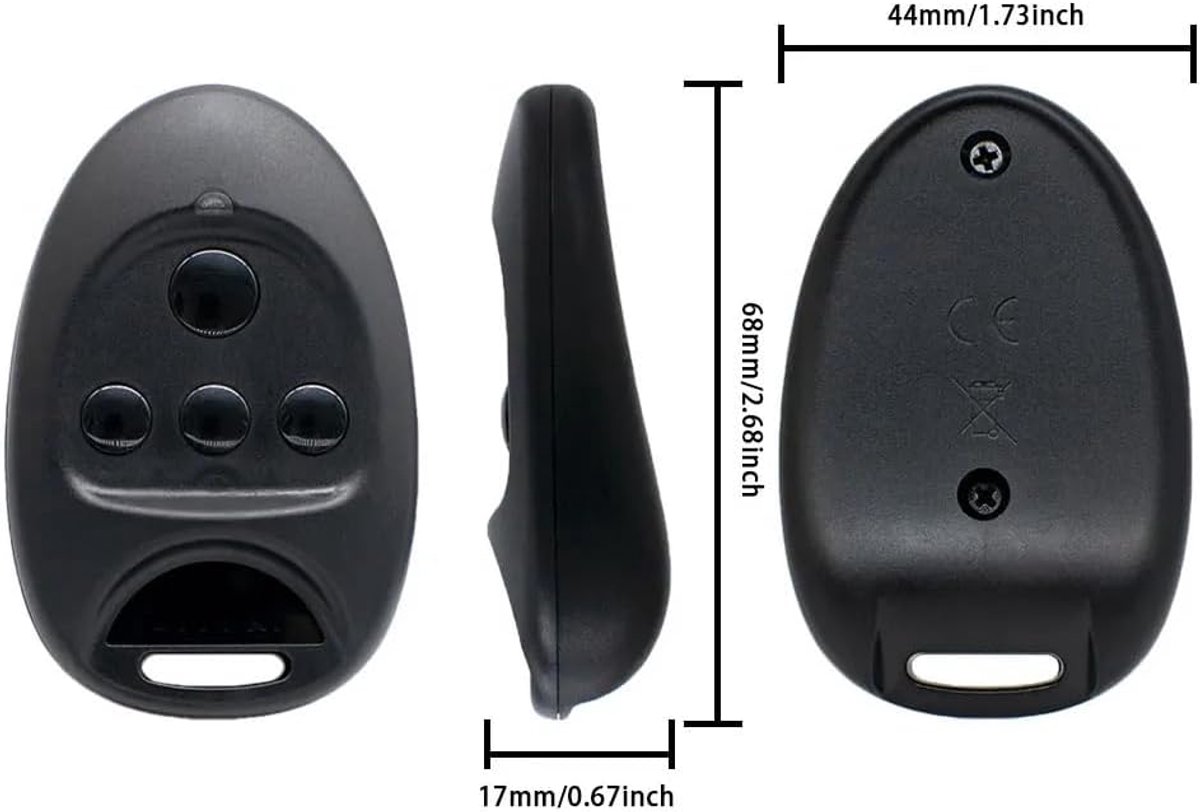 Garagedeur handzender compatibele afstandsbediening Space SP4 2 stuks - ShopVlot