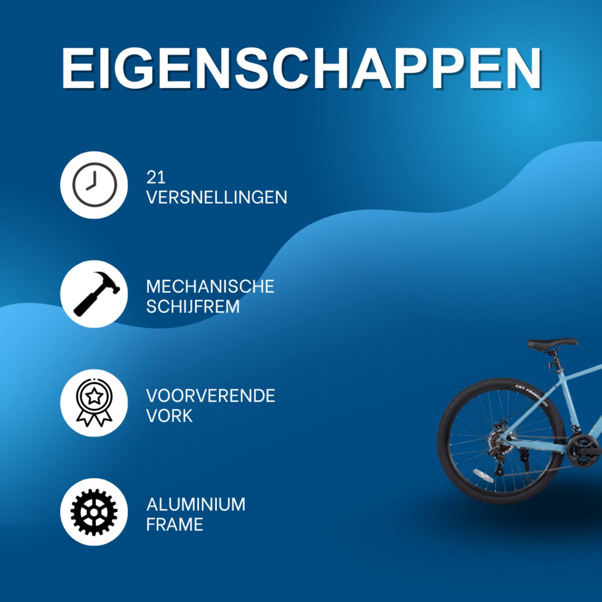 Happiq Mountainbike - Voor heren en dames thumbnail 2