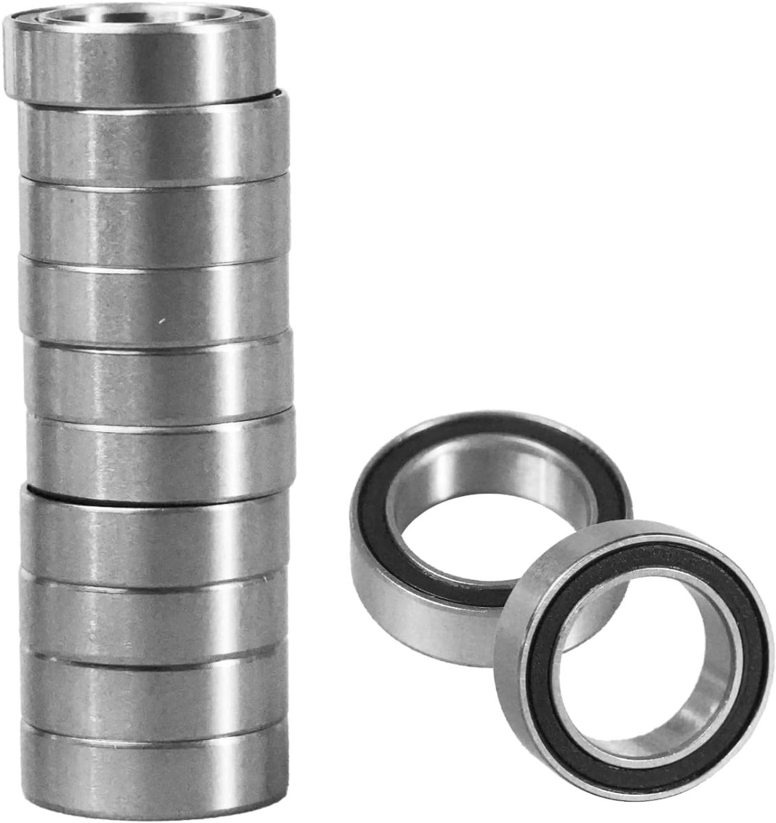 10pcs MR128 2RS ball bearing 8x12x3.5mm, MR128-2RS MR128RS sealed carbon steel for machinery and tools - ShopVlot