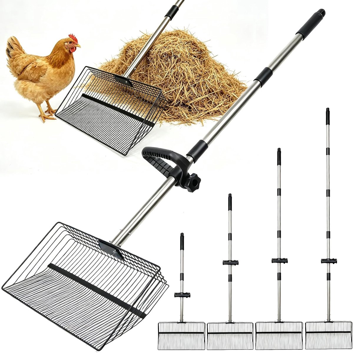 30 cm grote kippenpoepschep - ShopVlot