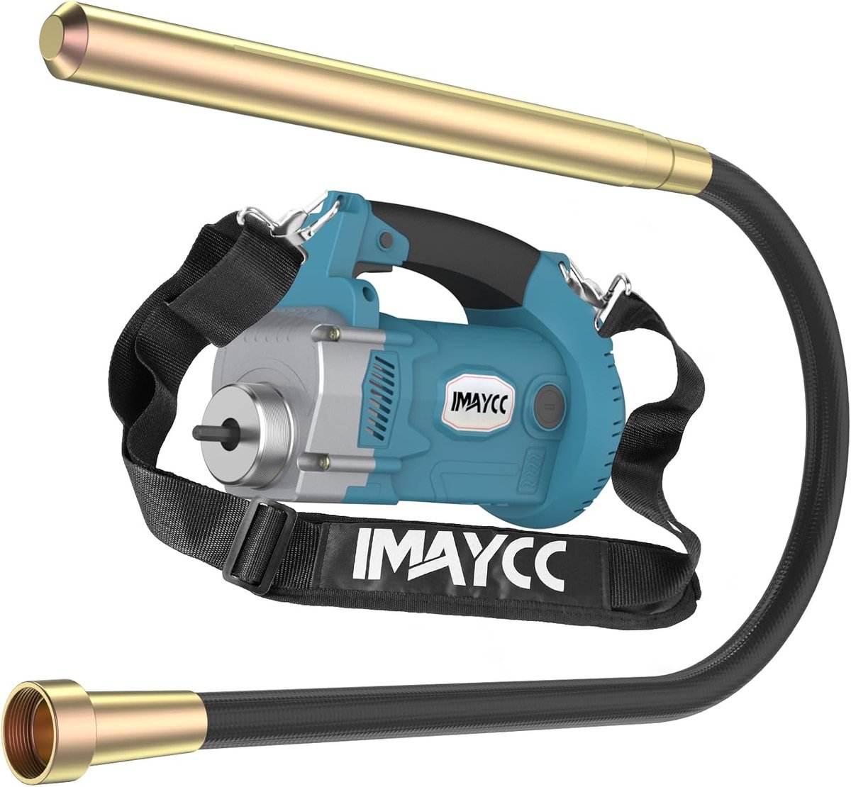 IMAYCC Portable Electric Concrete Shaker with Power Saving Belt, 1600W Hand Concrete Shaker Bottle, 2m Copper Rod - ShopVlot
