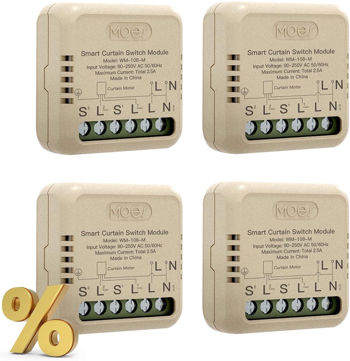 MOES Wlan Alexa Smart Shutter Switch Module WiFi Relay Timer Shutter Motor Switch Compatible with Smart Life Tuya App - ShopVlot