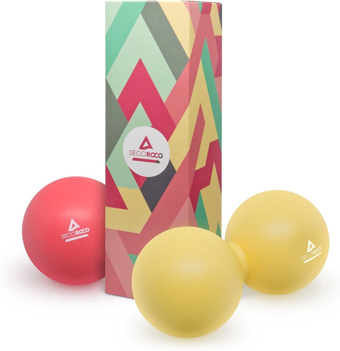Lacrosse-bal (7 cm Ø) in een set. Massagebal van 100% silicone geschikt voor levensmiddelen. Voor de behandeling van - ShopVlot