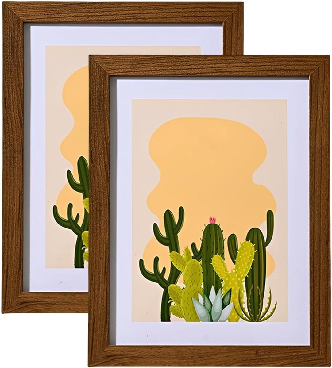 Pack of 2 picture frames 10 x 15 cm, small picture frame, environmentally friendly frame 10 x 15 cm, twist lock back - ShopVlot