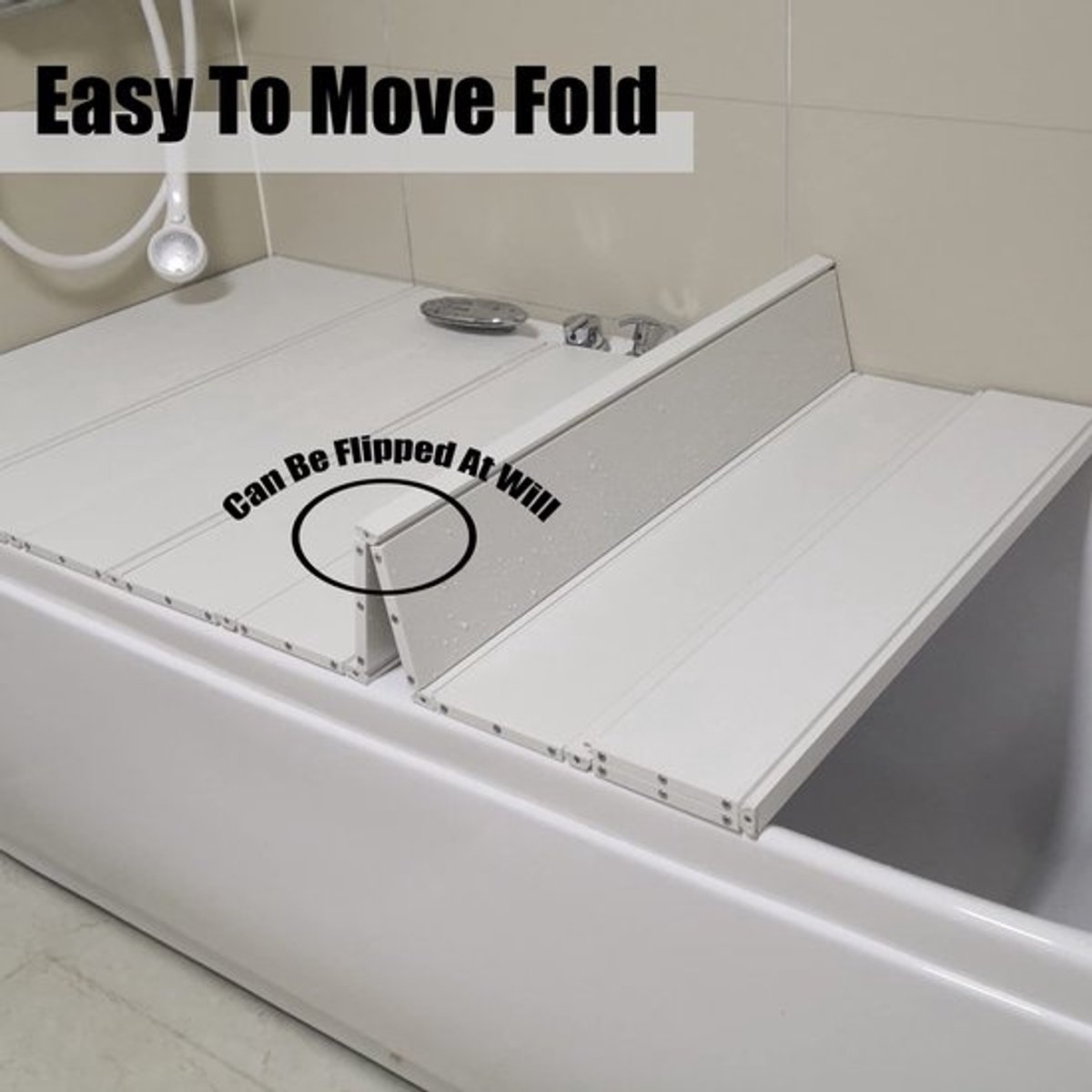 SolidChoice - Opvouwbare PVC Badkuip Cover - Waterdicht Bad Deksel - Isolatie Cover