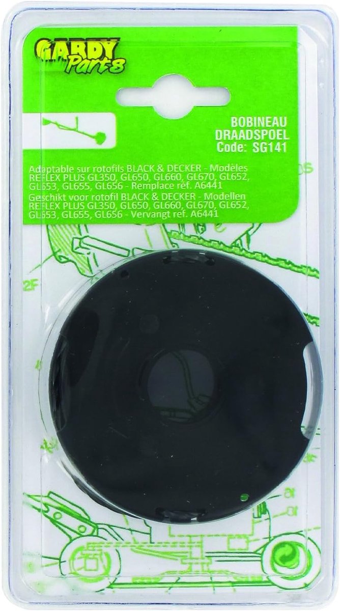 Gras trimmer draad - Nylondraad spoel - Gazon onderhoud - Dubbele spoel - 12 meter - Zwart