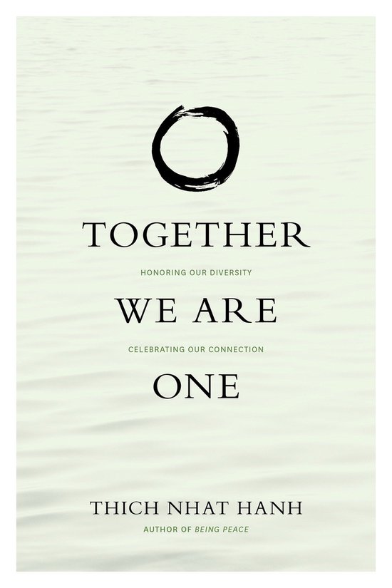 Boekomslag 'Together We Are One' met een cirkel en tekst in het Engels.