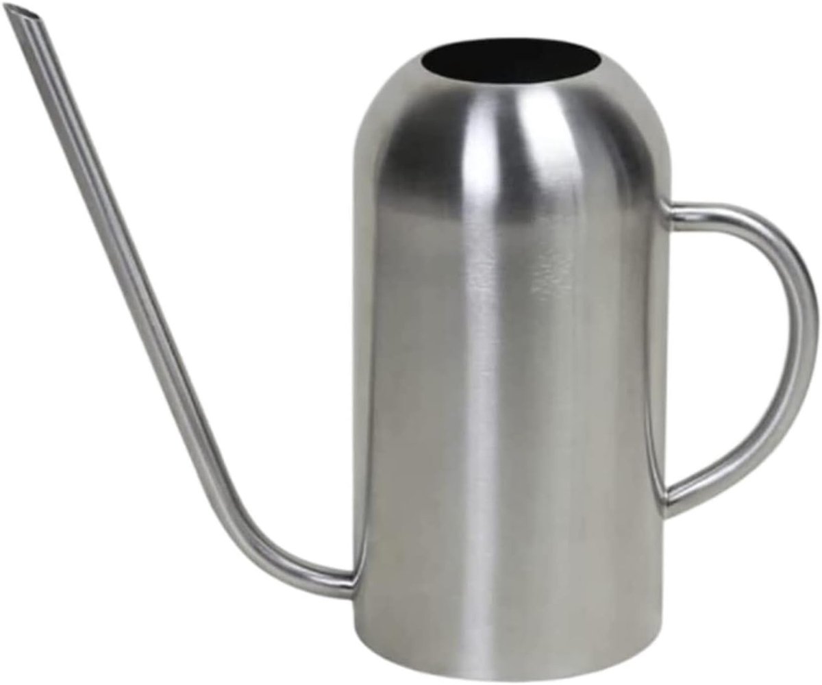 Roestvrijstalen gieter - Waterplant fles - Planten water geven - Lange smalle tuit - 1500 ml - Zilverkleurig