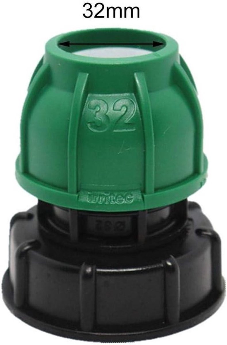 Shopcentral - plastic water hose tube - tank adapter - S60x6 to fitting - 32mm