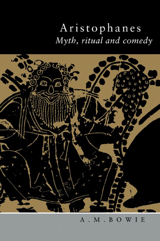 Couverture du livre : Aristophane : Mythe, rituel et comédie. Dessin antique d'un homme barbu aux cheveux bouclés.