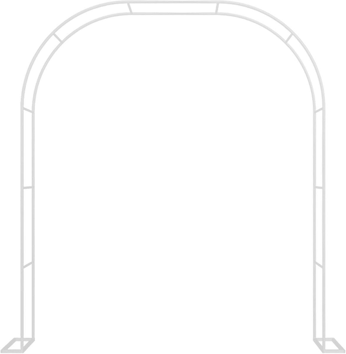 Metalen Rozenboog - Tuinboog Klimplanten - Tuin Decoratie - IJzeren Buis - 2m x 2.3m - Wit