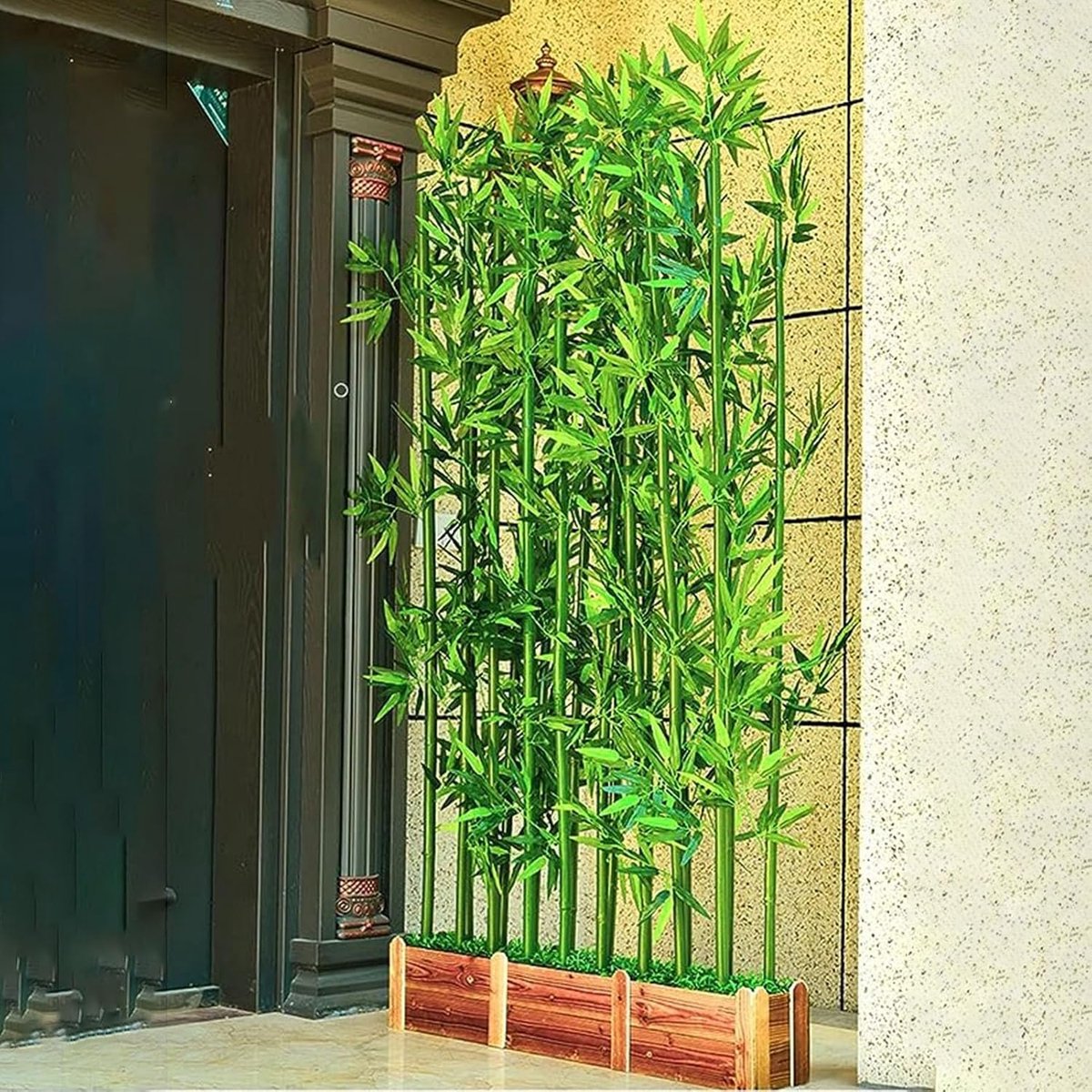 Kunstmatige Bamboe - Decoratieve Plant - Ruimte Verdelen - Realistisch Uiterlijk - 1.5 Meter Hoog - Groen