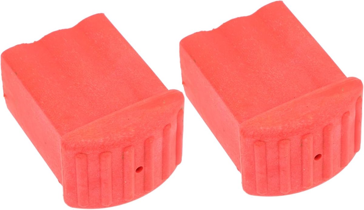 Ladder Anti-slip Voeten - Telescopische Ladder - Vloer Beschermen - Stabiele Ondersteuning - 2 Stuks - Rood