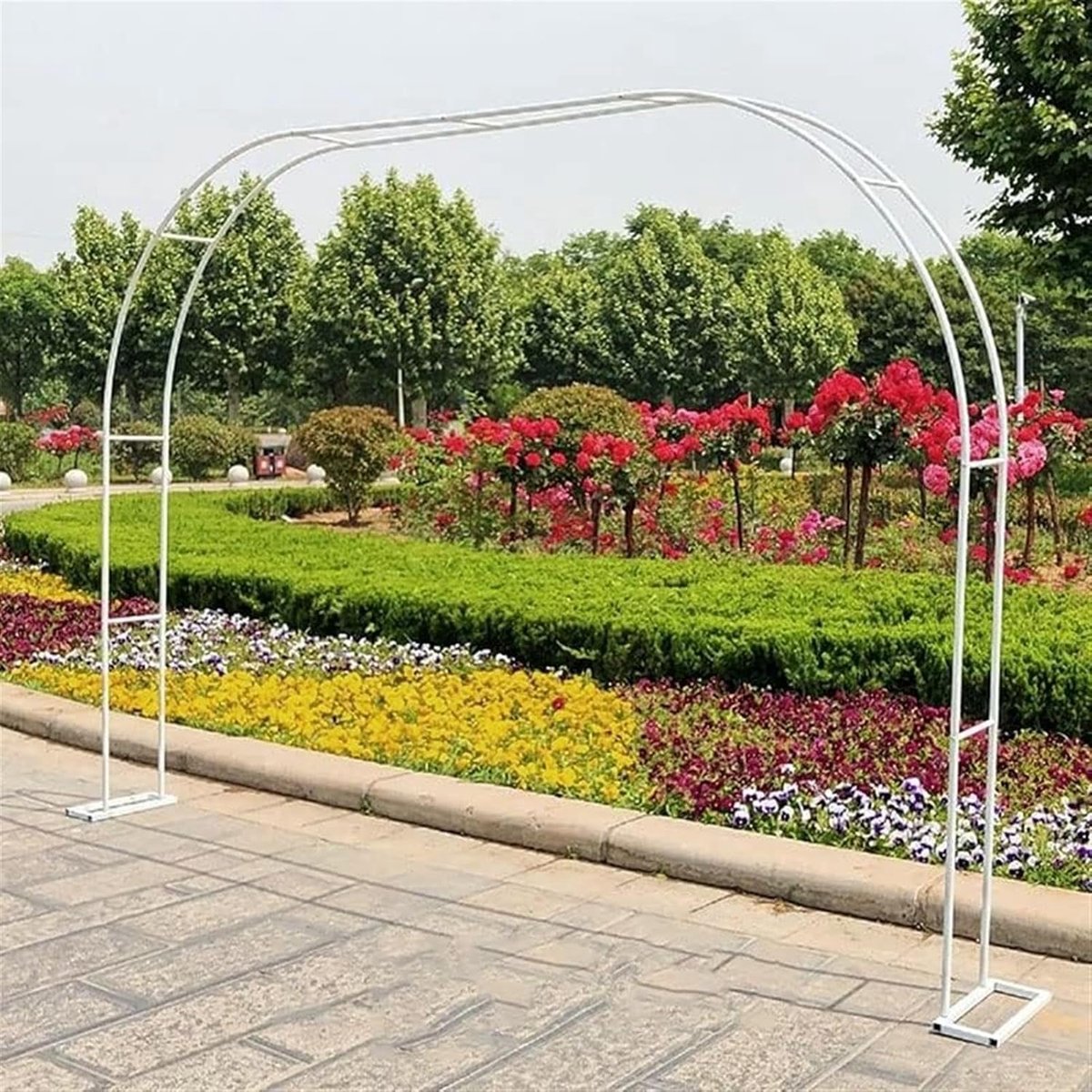Metalen Tuinboog - Rozen Prieel - Bruiloft Decoratie - Anti-Roest Coating - Tot 200 cm breed - Zwart