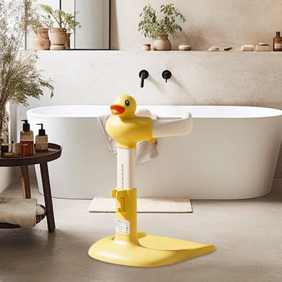 Baby Douche Steun - Baby Sta Hulp - Veilig Baden - Verstelbare Hoogte - 6-24 Maanden - Geel — afbeelding 3
