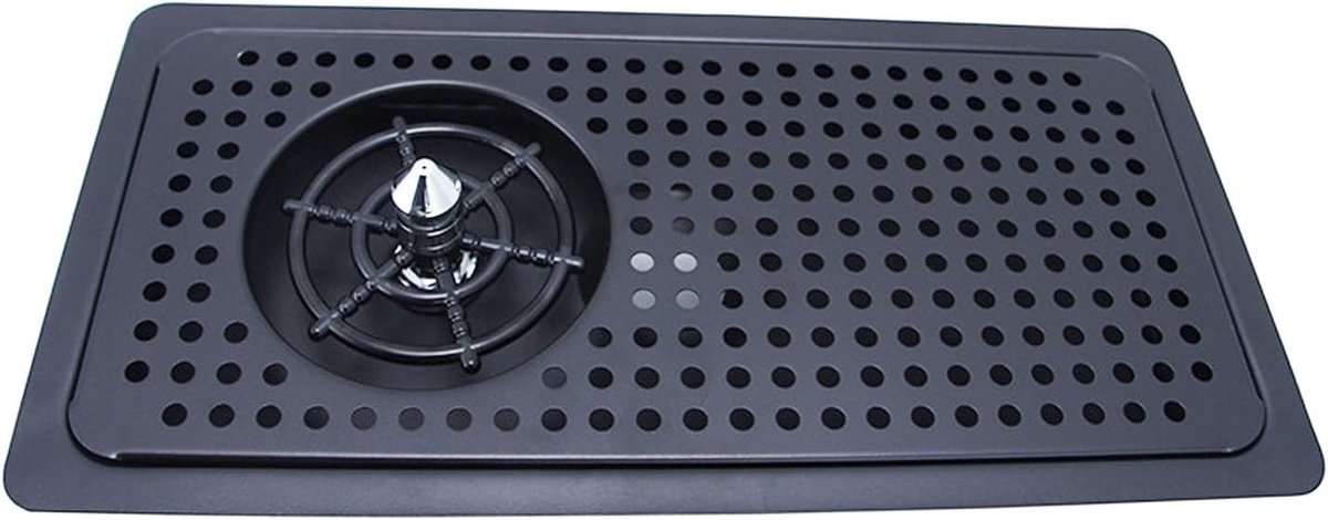 Glazenwasser Inbouw - Spoelbak Reiniger - Snel Glazen Spoelen - Automatische Hogedruk - 43x21 cm - Zwart