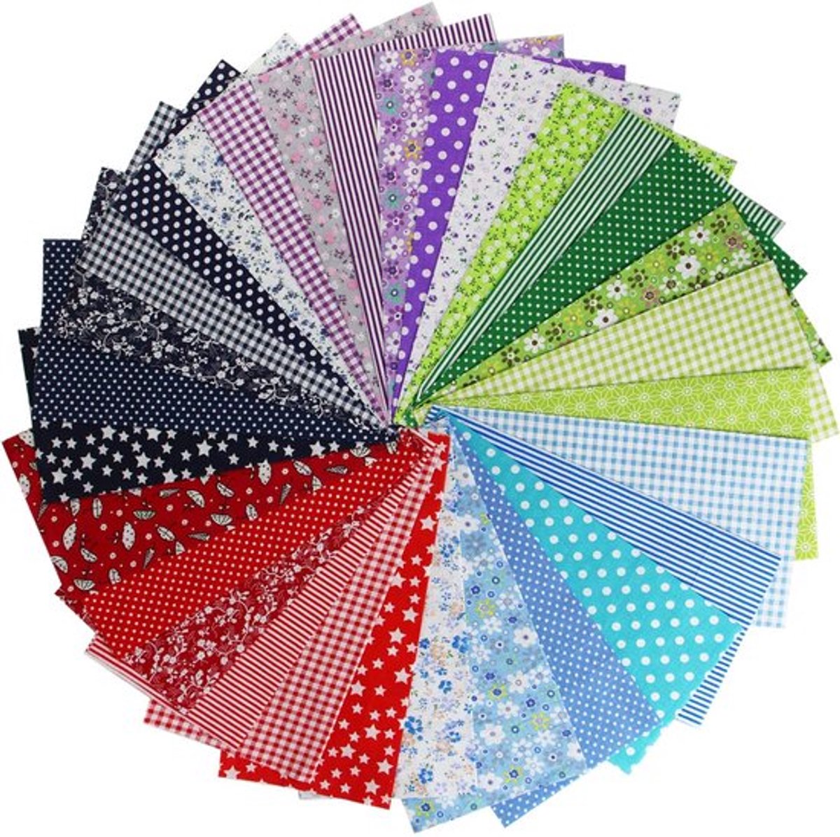 Shopcentral - Patchwork Stoffen - 30 Stuks - 100% Katoen - 25 x 25 cm