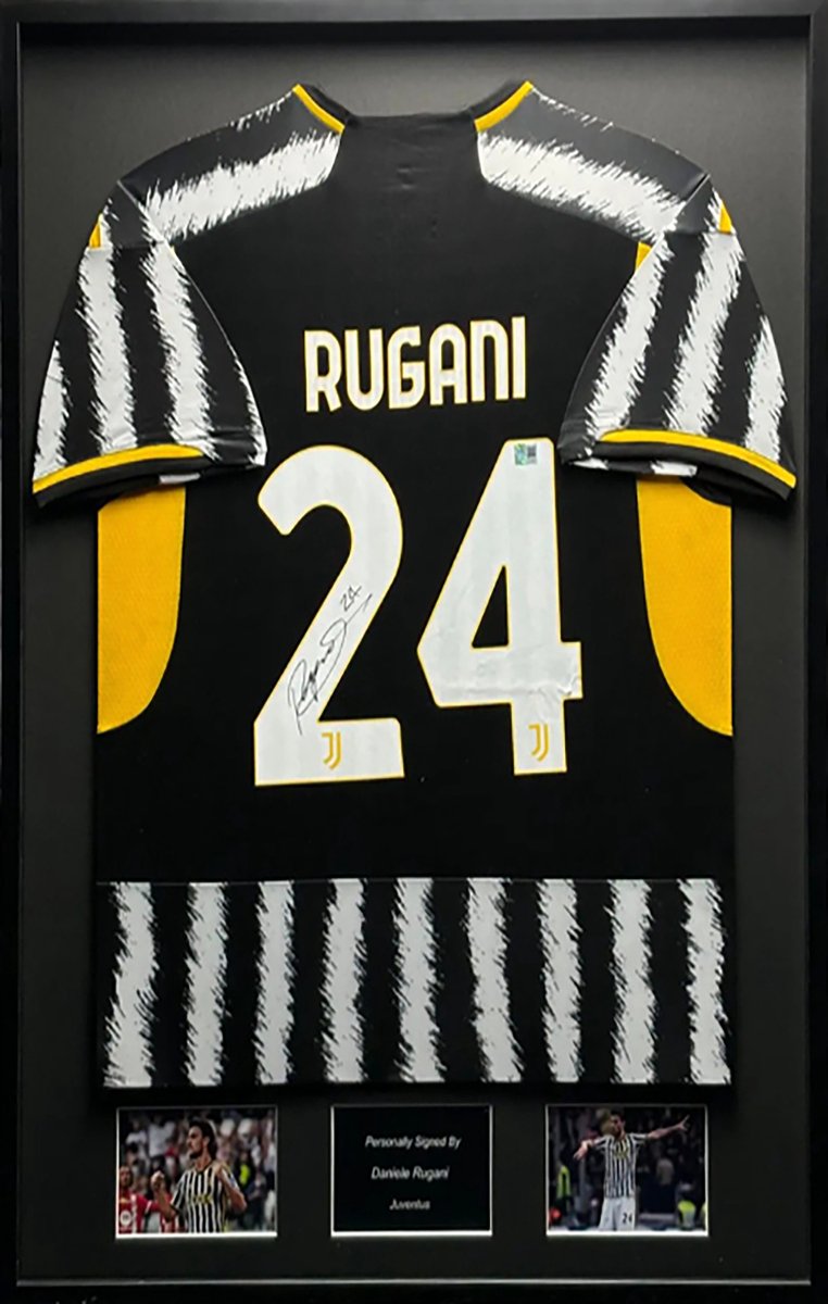 Daniele Rugani gesigneerd Juventus 23/24 ingelijst thuis shirt