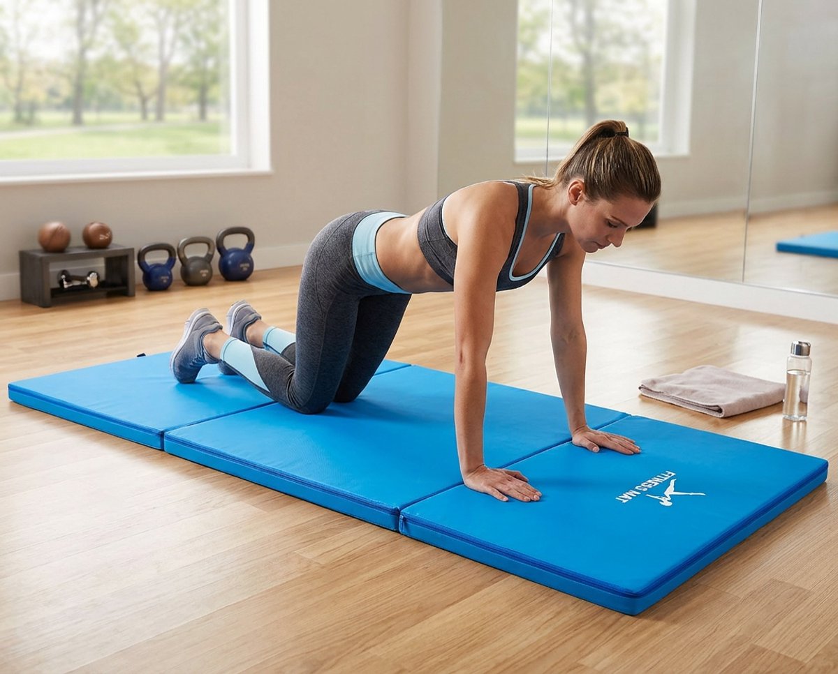 FITNESS 80 Fitnessmat – Waterdichte Oxford Trainingsmat – Sportmat voor Oefeningen, Yoga en Ontspanning