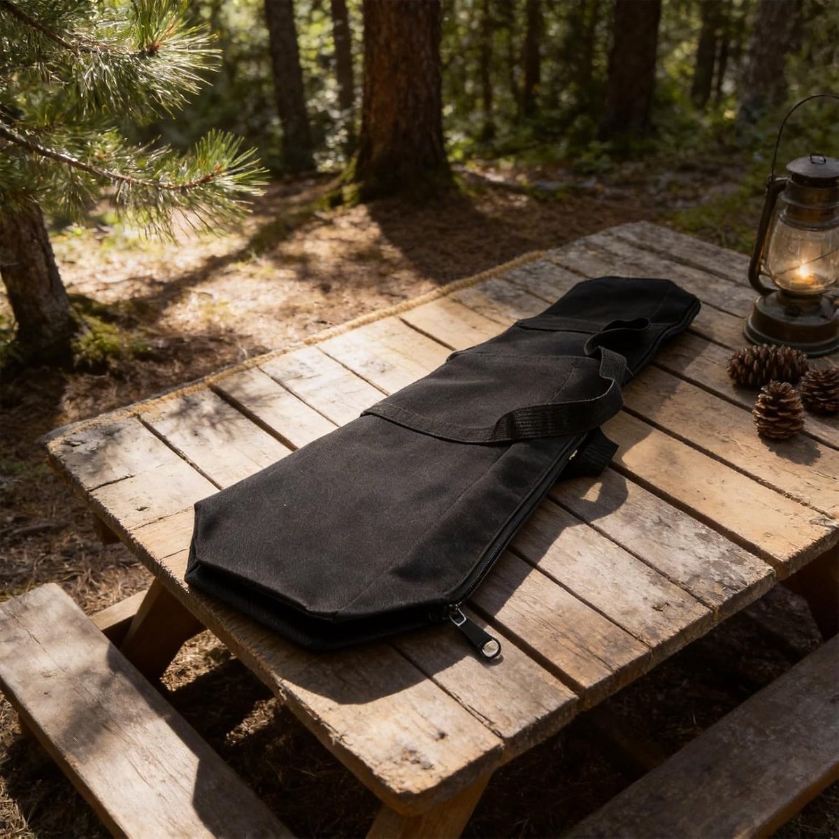 Opbergtas Tentstokken - Stokken Tas Luifel - Outdoor Opslag - Versterkte Stevigheid - 80 x 9 x 9 cm - Zwart