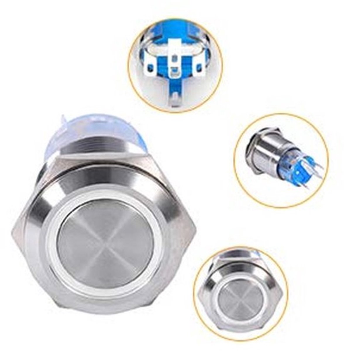 Shopcentral - 12V LED Push Button Switch Waterdicht En Stofdicht