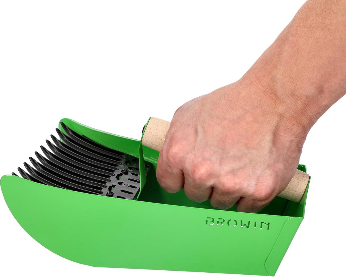 Bessenplukker Metaal - Fruitplukker Kam - Klein Fruit Oogsten - Ergonomisch Handvat - 16 cm Breedte - Groen