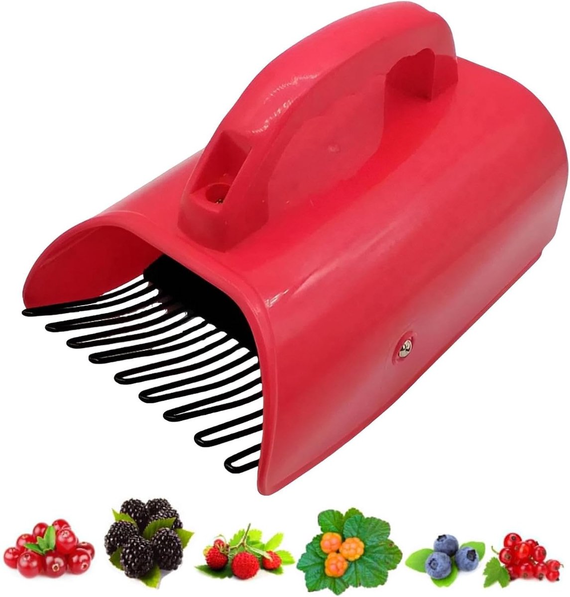 Bessenplukker Fruitplukker - Hark Schep Gereedschap - Efficiënt Oogsten - Ergonomische Handgreep - 21.5x13.8x7.3cm - Niet gespecificeerd