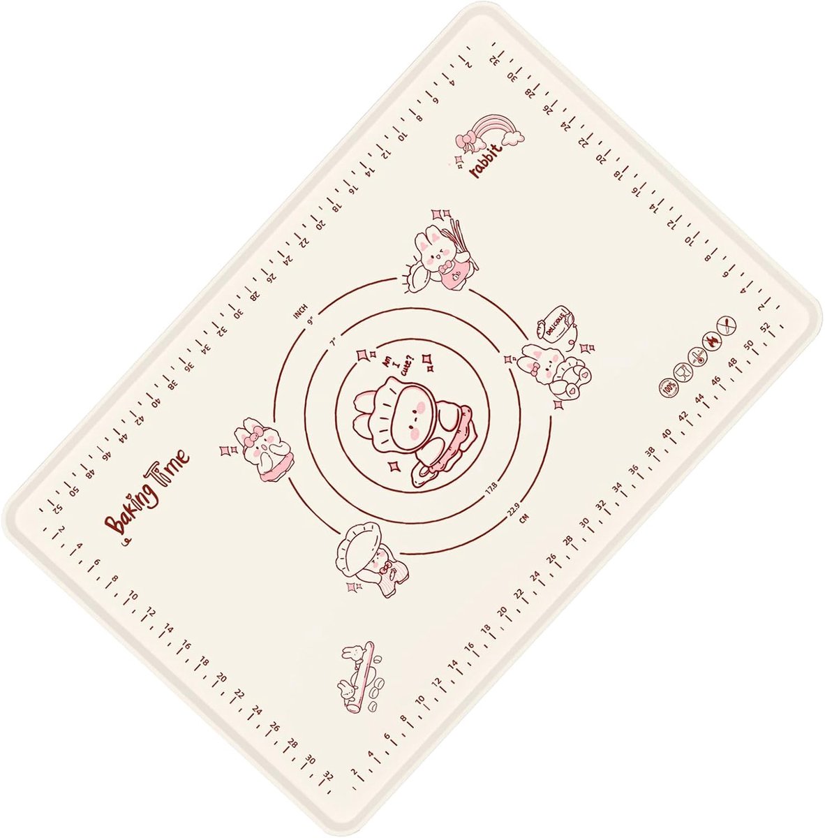 Silicone Bakmat Bakplaat Mat Brood en Gebak Maken Voedselveilig Materiaal 60 x 40 cm Grijs