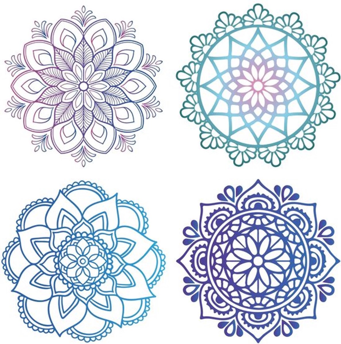 Statische mandala raamstickers - Bloem van het leven