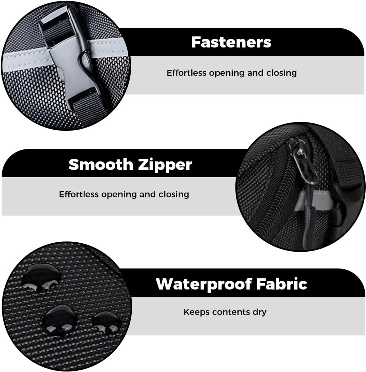 SnelShoppen - Aerodynamische Zadeltassen voor Fiets - Waterdichte Zadeltas voor Mountainbikes en Racefietsen - Reflecterende Strips - Zwart - 21x9,5x9