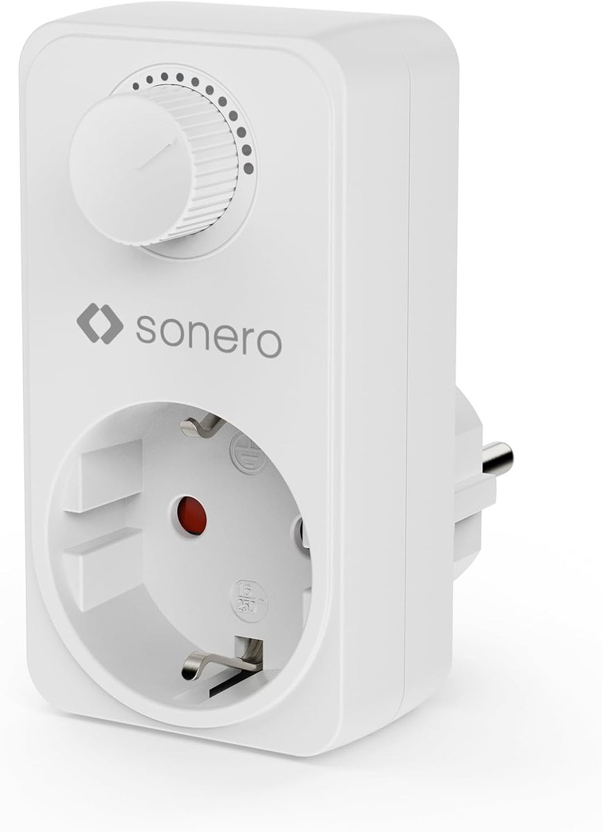 SnelShoppen - Dimmer Socket, Plug Dimmer Adapter met Helderheidsregelaar voor Dimbare LED, Halogeen, Spaarlampen, Tafellampen, Vloerlampen, Tuinverlic