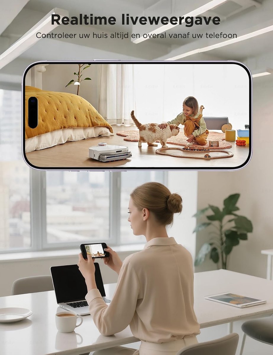 SnelShoppen - Indoor WLAN Camera 1080p HD Video, Nachtzicht, Twee-Wege Audio, Bewegingsdetectie, 2-Pack met SD en Cloud Opslag, 2.4G WIFI