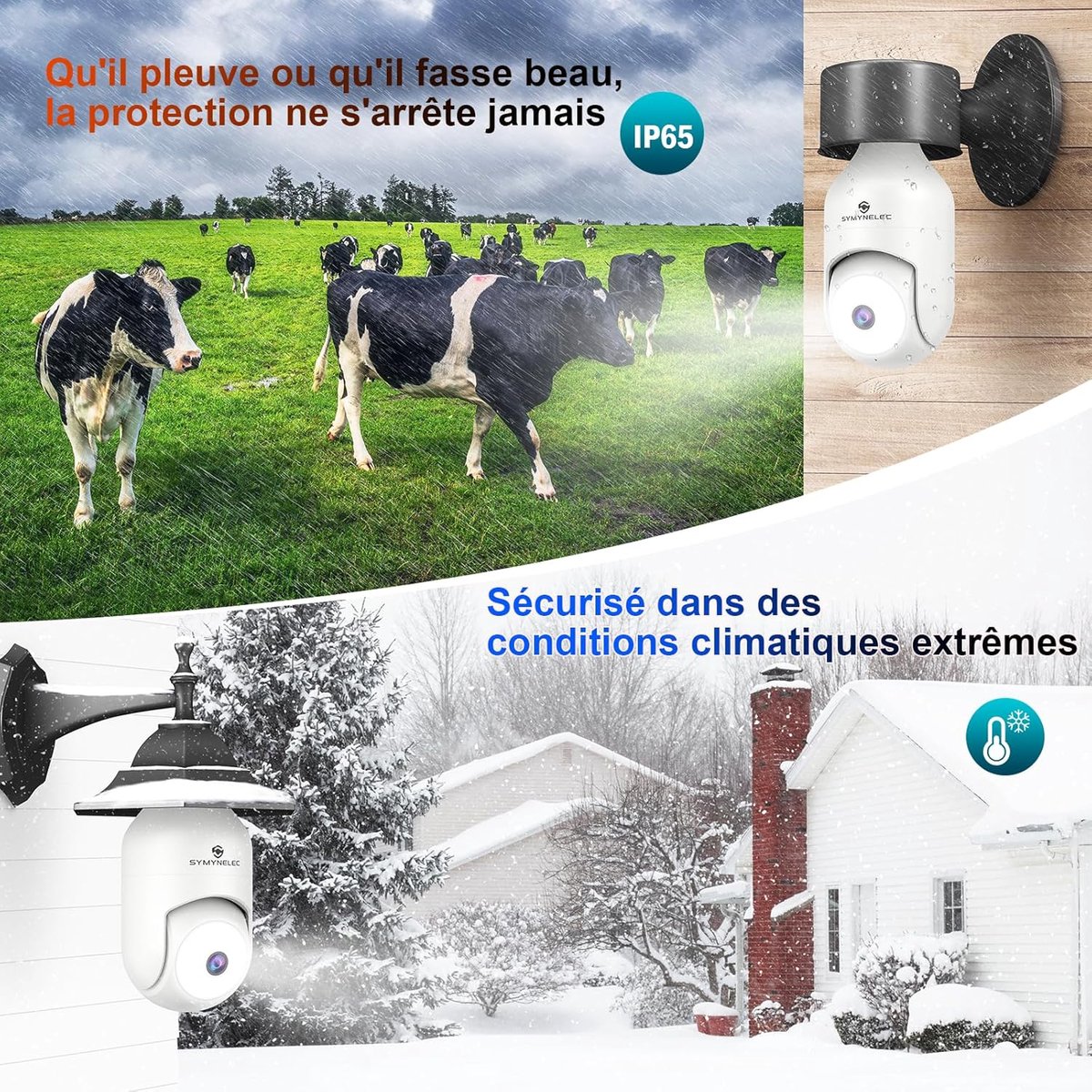 SnelShoppen - Outdoor Beveiligingscamera 2 Pack WiFi Camera 360 Graden Draadloos 2K 4MP Mensdetectie Kleur Nachtzicht Twee-Weg Audio voor Tuin en Buit