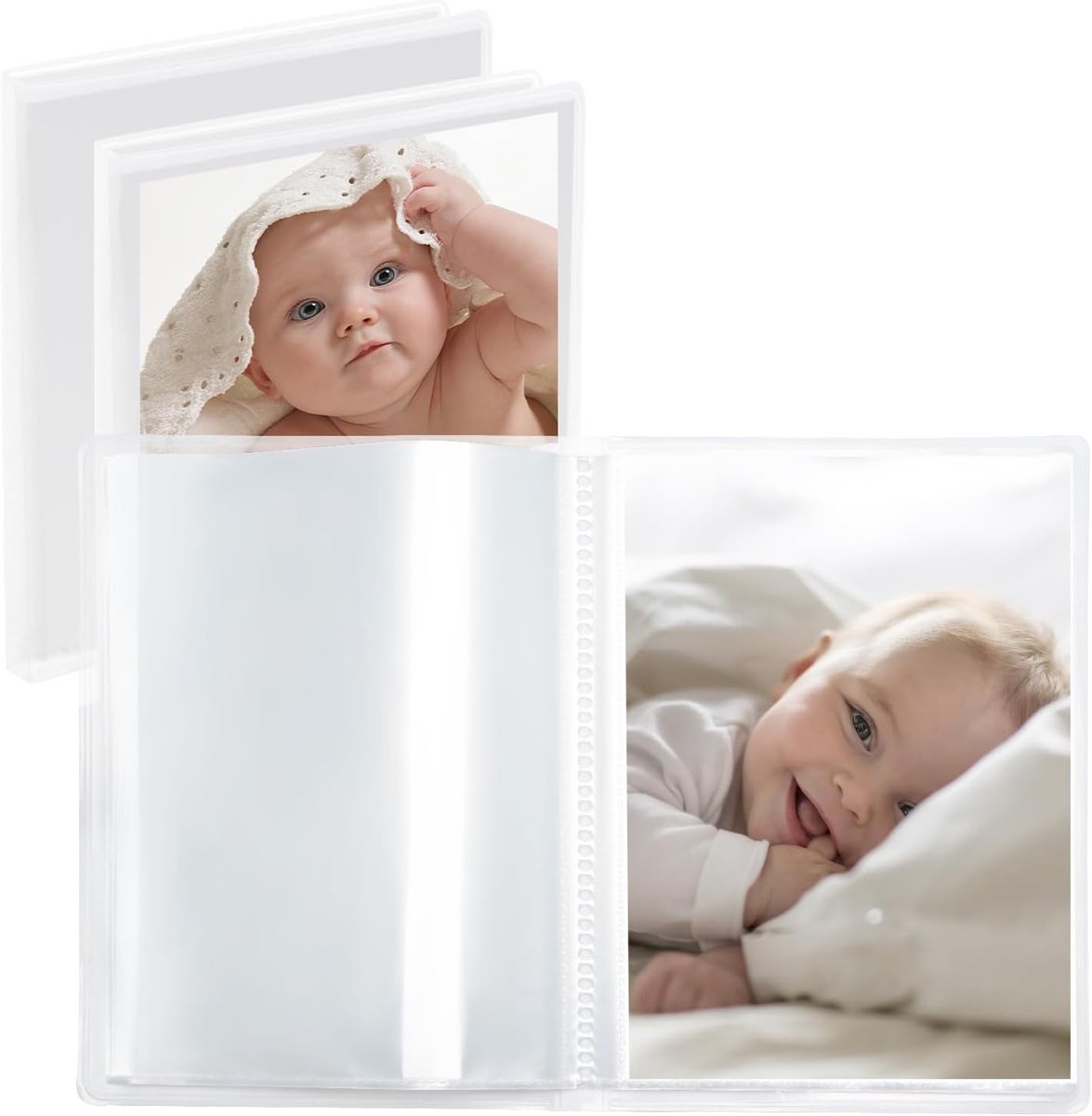 SnelShoppen - Mini Foto Album Set van 3, 10 x 15 cm, 52 Foto's per Album, Aanpasbare Cover, Compacte Foto Boek voor Reizen, Babyfoto's, Souvenirs - Tr