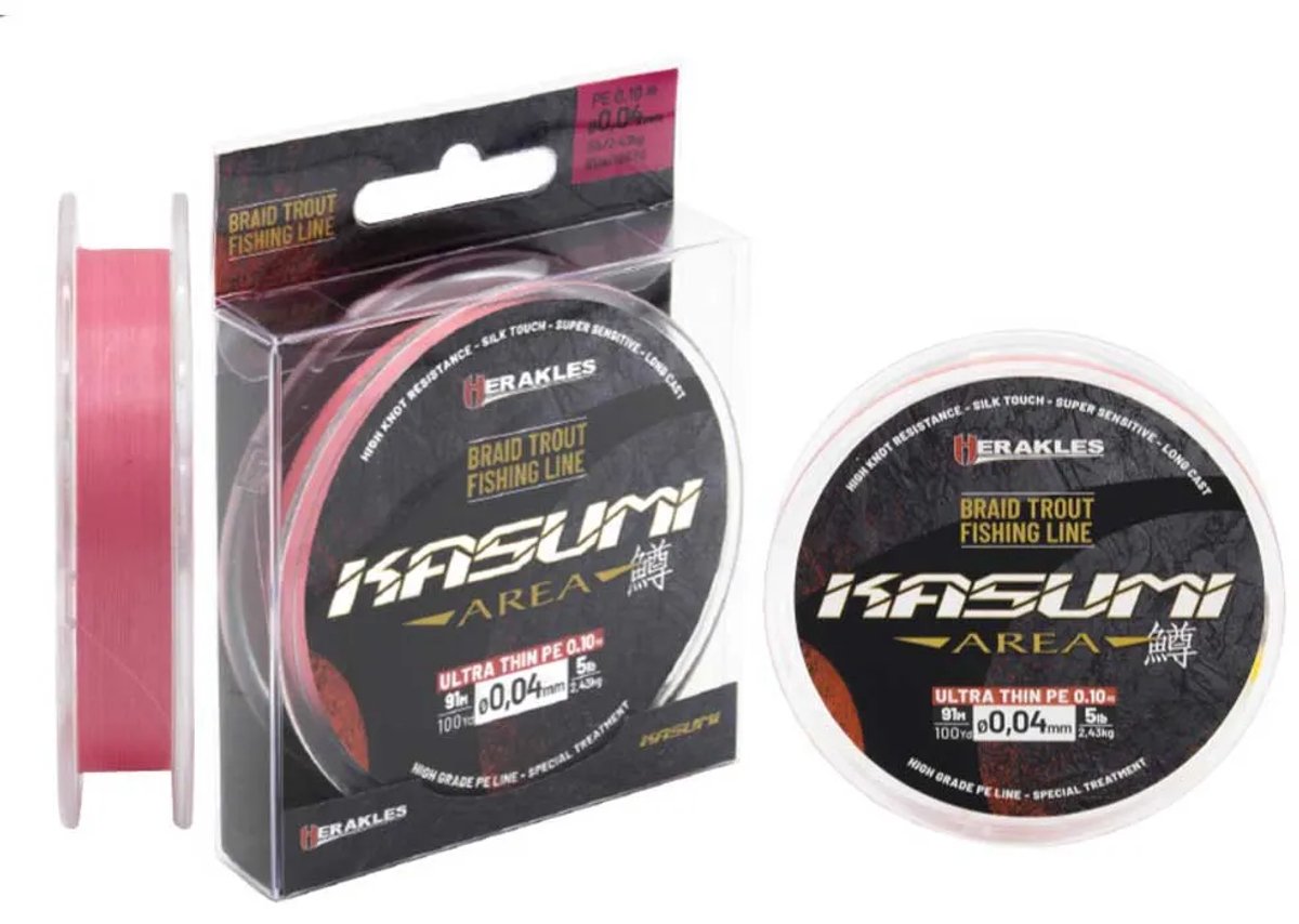 Herakles Kasumi Gevlochten Vislijn 91 M Transparant 0.050 mm