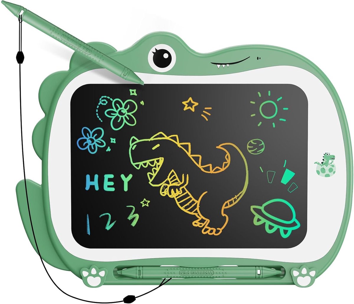Thijox - Genialba 8,5 inch Dinosaurus LCD-Tekentablet - Educatief Schrijfbord voor Peuters - Creatief Speelgoed voor Kinderen van 2 tot 6 Jaar - Perfe