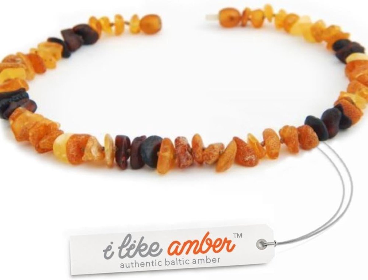 SnelShoppen - Baltic Amber Halsband voor Honden en Katten - Natuurlijke Organische Halsband van 100% Echt Baltisch Amber - Verstelbare Leren Band voor