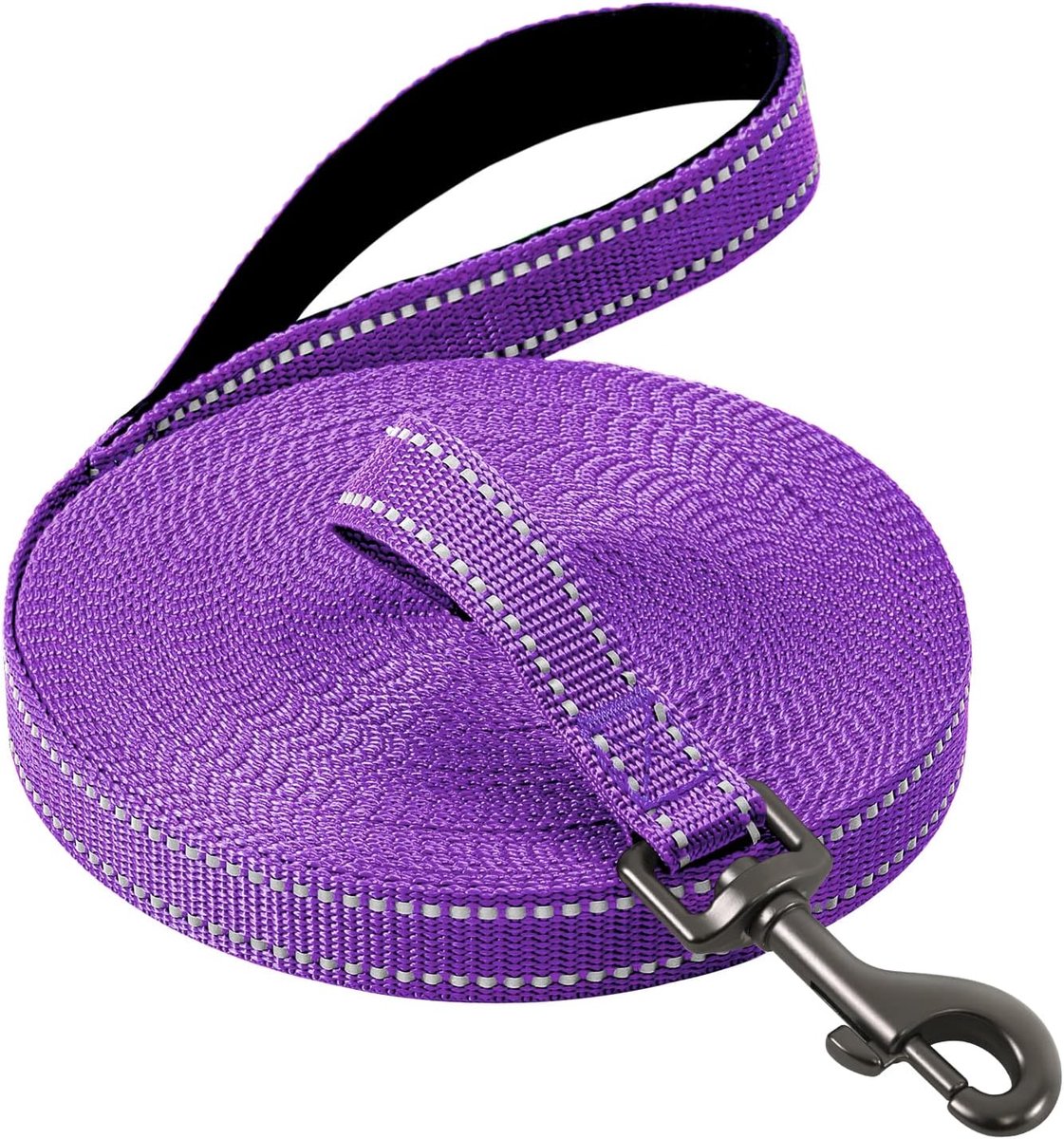 SnelShoppen - Reflecterende Hondenlijn 3m/5m/10m/15m/20m - Robuuste Training Leash met Gevoerde Grip en Handlus voor Kleine tot Grote Honden