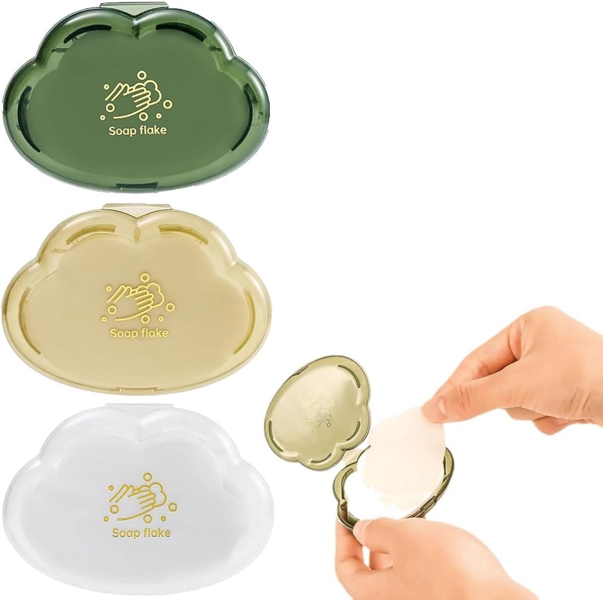 SnelShoppen - 150 Vellen Reiszeep Blaadjes - Draagbare Container Zakzeep voor Handwas - Perfect voor Wandelen, Reizen, Kamperen - Rijk Schuim, Handig