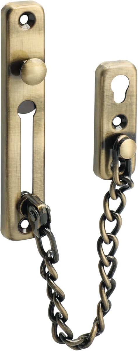 SnelShoppen - Veiligheids Deurketting Anti-diefstal Deurslot Roestvrijstaal Met Bronzen Afwerking - EFD9000-Q - Meerdere Installatiemethoden