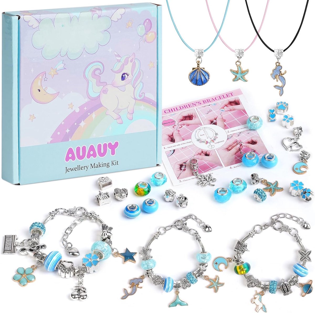 SnelShoppen - Doe-Het-Zelf Armbanden Knutselset voor Meisjes 6 Jaar en Ouders, Adventskalender Vulling, Creatief Cadeau voor Kinderen, Knutselen voor