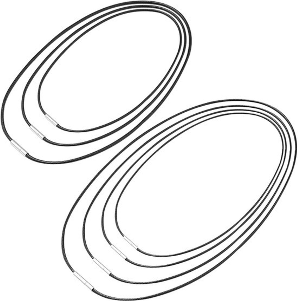 stuks gevlochten leren ketting voor dames en heren, 1,5/3 mm herenketting op zwart gewaxt touw, 40-80 cm zwarte leren ketting//armband met sluiting, leren kettingen voor heren en dameshanger, polyester, nee
