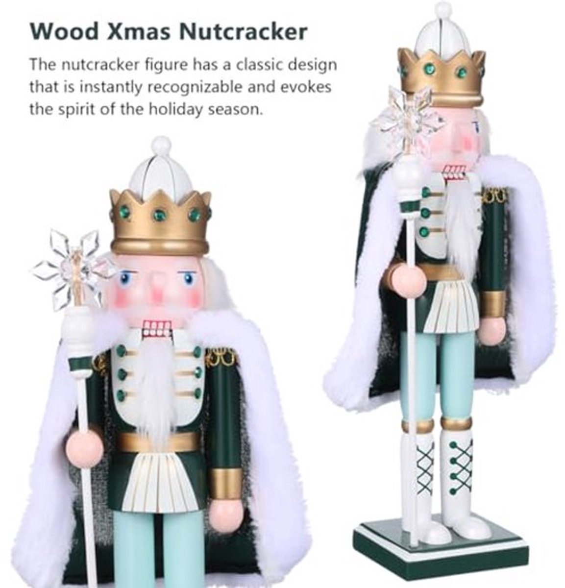 Traditionele Notenkraker Houten Kerstdecoratie Figuren voor Feestelijke Tafelversiering en Sfeervolle Woonruimte