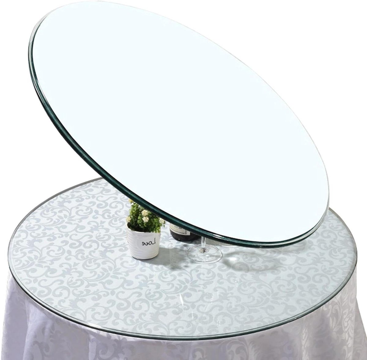 Rond Tafelblad - Glazen Topper - Bescherming Meubels - Gehard Veiligheidsglas - 40 cm - Transparant