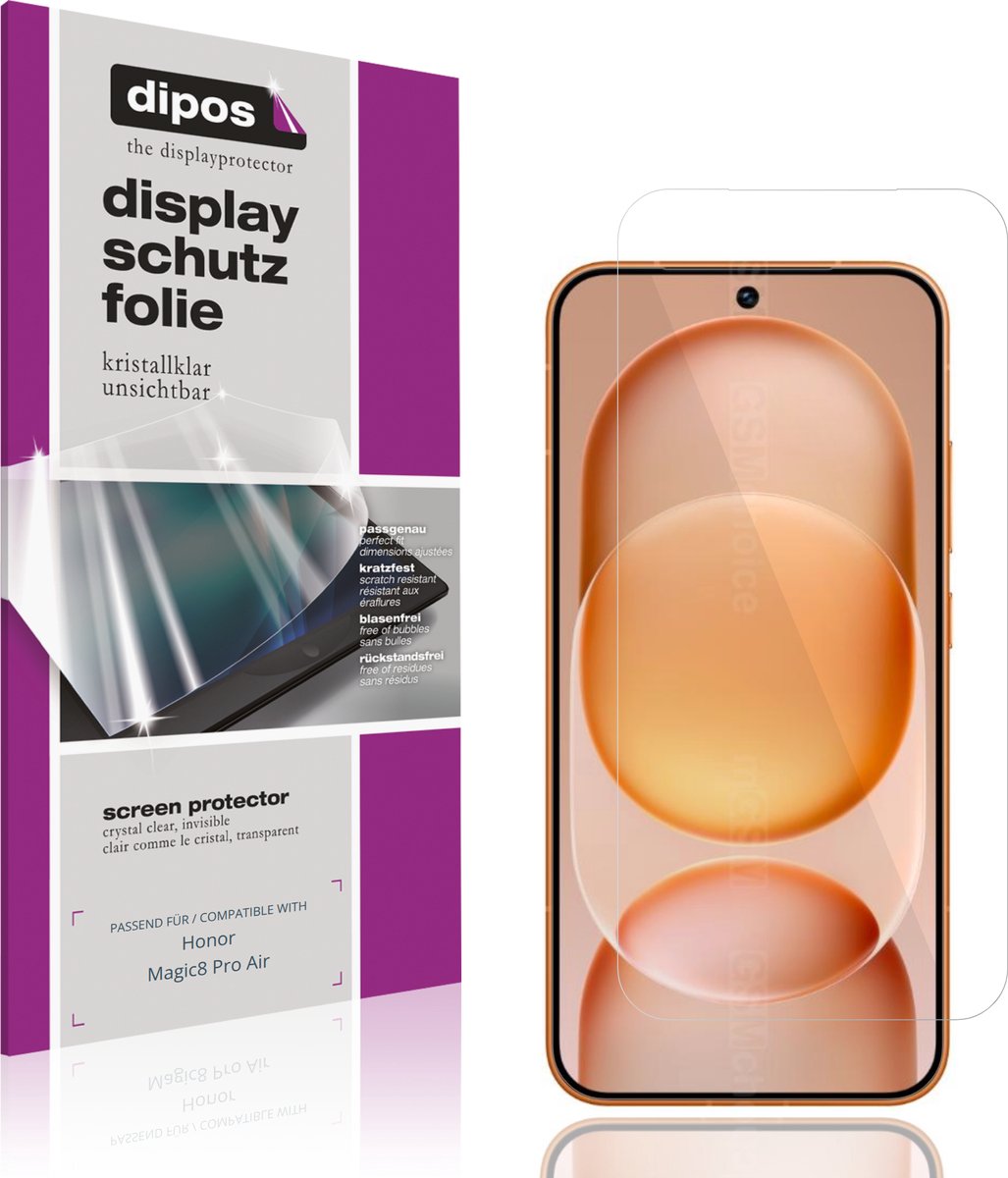 dipos – 4x Beschermfolie geschikt voor Honor Magic8 Pro Air | Krasbestendige & heldere Screenprotector Ultra-Thin
