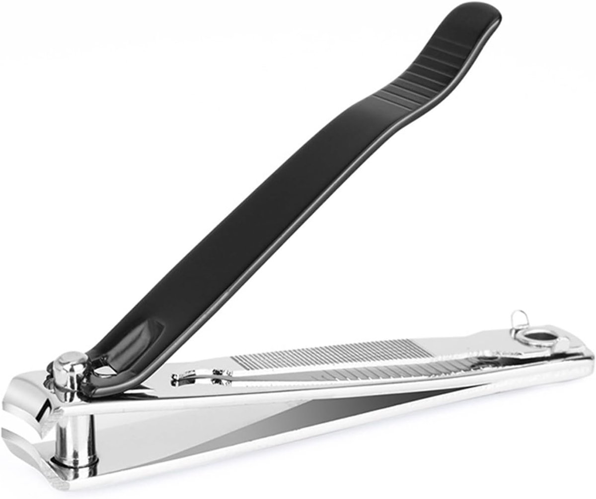 SnelShoppen - Premium Chrome Nagelknipper Professionele Nagelclipper Voor Alle Nagels, Zwart, RVS, Ergonomisch Ontwerp, Draagbaar Voor Reizen